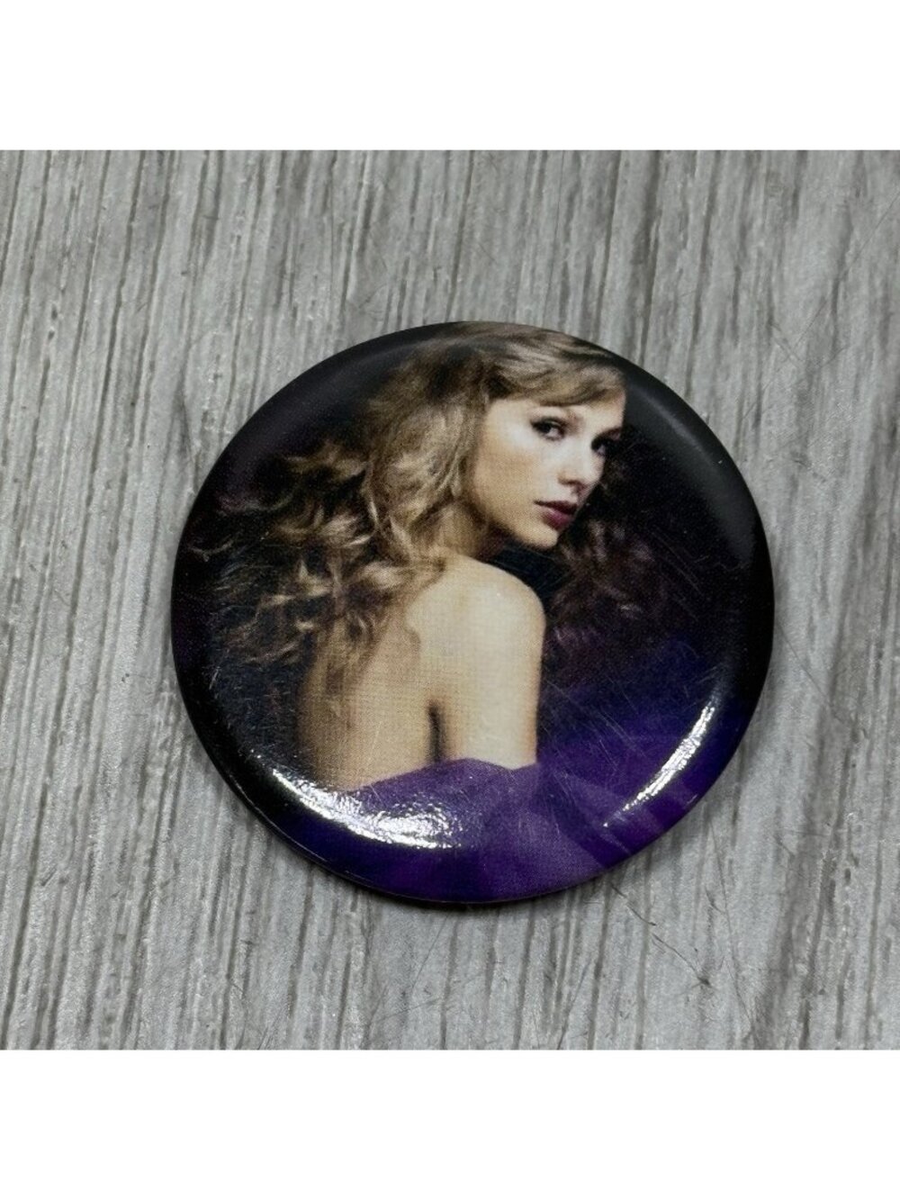 Taylor Swift 1.5" Speak Now Button Pin Purple Dress